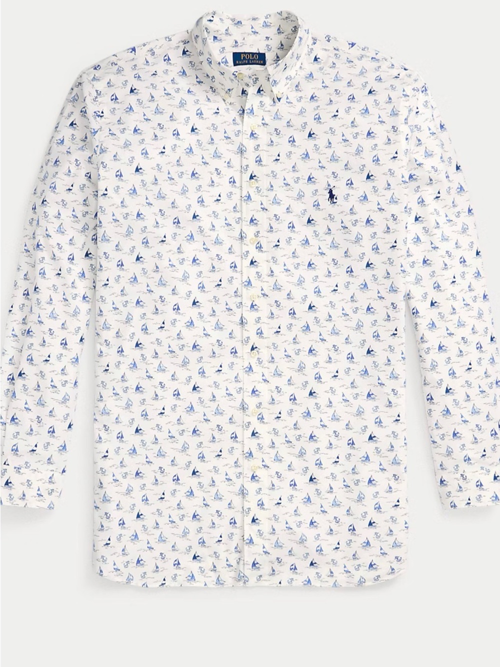 Polo Ralph Lauren Nautical-Print Stretch Poplin Shirt